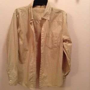 Tan striped Liz Claiborne button up XL